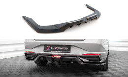 Mittlerer Cup Diffusor Heck Ansatz DTM Look passend für Hyundai Elantra Mk7 schwarz Hochglanz