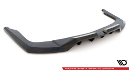 Mittlerer Cup Diffusor Heck Ansatz DTM Look passend für Hyundai Elantra Mk7 schwarz Hochglanz