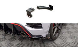 Heck Ansatz Flaps Diffusor V.1 + Flaps für Hyundai Kona N Mk1 schwarz Hochglanz