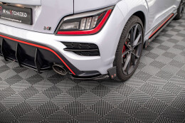 Heck Ansatz Flaps Diffusor V.1 +Flaps für Hyundai Kona N Mk1 schwarz Hochglanz