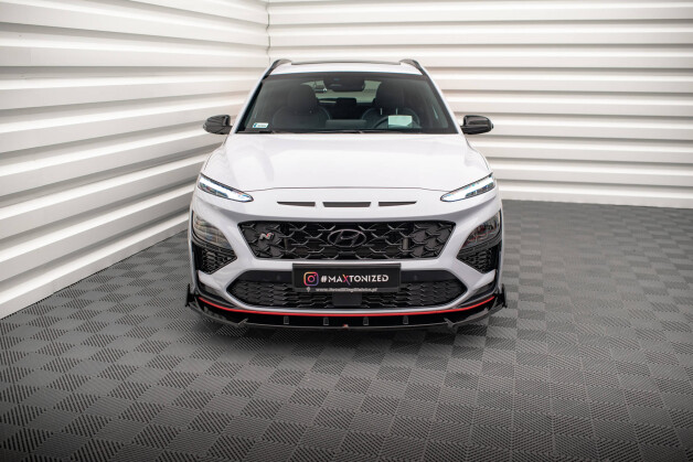 Cup Spoilerlippe Front Ansatz V.2 + Flaps passend für Hyundai Kona N Mk1