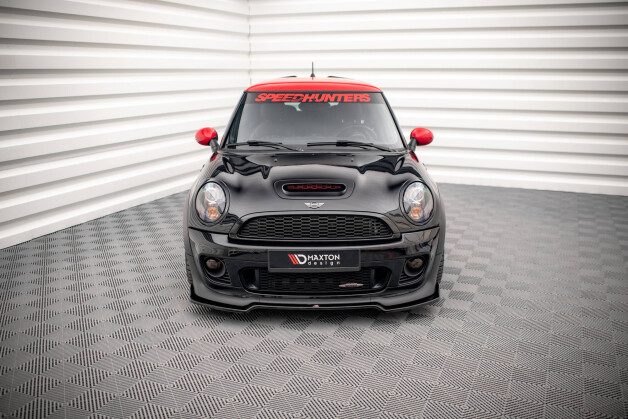 Street+ Spoilerlippe Front Ansatz V.2 passend für Mini Cooper John Cooper Works R56 schwarz Hochglanz