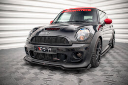 Street+ Spoilerlippe Front Ansatz V.2 passend für Mini Cooper John Cooper Works R56 schwarz Hochglanz