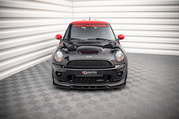 Street+ Spoilerlippe Front Ansatz V.3 passend für Mini Cooper John Cooper Works R56 schwarz Hochglanz