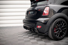 Heck Ansatz Diffusor passend für Mini Cooper John Cooper Works R56 schwarz Hochglanz