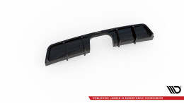 Heck Ansatz Diffusor passend für Mini Cooper John Cooper Works R56 schwarz Hochglanz