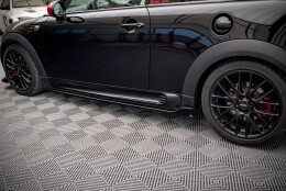 Seitenschweller Ansatz Cup Leisten V.2 passend für Mini Cooper John Cooper Works R56 schwarz Hochglanz