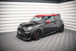 Seitenschweller Ansatz Cup Leisten V.2 passend für Mini Cooper John Cooper Works R56 schwarz Hochglanz