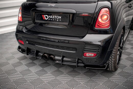 Street Pro Heckschürze Heck Ansatz Diffusor passend für Mini Cooper John Cooper Works R56 SCHWARZ