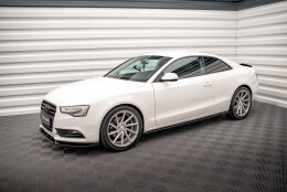 Seitenschweller Ansatz Cup Leisten V.2 passend für Audi A5 / A5 S-Line / S5 Coupe 8T schwarz Hochglanz