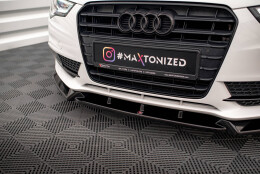 Cup Spoilerlippe Front Ansatz V.1 passend für Audi A5 Coupe / Sportback 8T Facelift schwarz Hochglanz