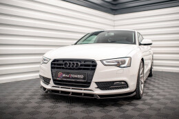 Cup Spoilerlippe Front Ansatz V.1 passend für Audi A5 Coupe / Sportback 8T Facelift schwarz Hochglanz