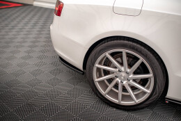 Mittlerer Cup Diffusor Heck Ansatz DTM Look passend für Audi A5 Coupe 8T Facelift schwarz Hochglanz