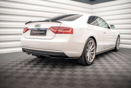 Mittlerer Cup Diffusor Heck Ansatz DTM Look passend für Audi A5 Coupe 8T Facelift schwarz Hochglanz