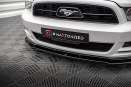 Cup Spoilerlippe Front Ansatz passend für Ford Mustang Mk5 Facelift schwarz Hochglanz