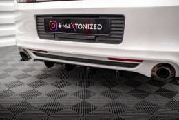 Heck Ansatz Diffusor passend für Ford Mustang Mk5 Facelift schwarz Hochglanz
