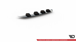 Heck Ansatz Diffusor passend für Ford Mustang Mk5 Facelift schwarz Hochglanz