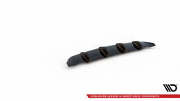Heck Ansatz Diffusor passend für Ford Mustang Mk5 Facelift schwarz Hochglanz