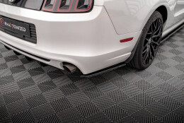 Heck Ansatz Flaps Diffusor passend für Ford Mustang Mk5 Facelift schwarz Hochglanz