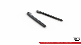 Heck Ansatz Flaps Diffusor passend für Ford Mustang Mk5 Facelift schwarz Hochglanz