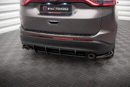 Street Pro Heckschürze Heck Ansatz Diffusor passend für Ford Edge Mk2 schwarz-rot