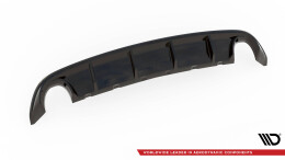 Heck Ansatz Diffusor passend für Ford Edge Mk2 schwarz Hochglanz