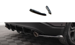 Heck Ansatz Flaps Diffusor V.1 für Ford Edge Mk2 schwarz Hochglanz