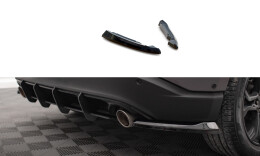 Heck Ansatz Flaps Diffusor V.1 passend für Ford Edge Mk2 schwarz Hochglanz