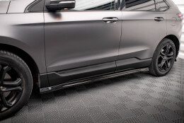 Seitenschweller Ansatz Cup Leisten passend für Ford Edge Mk2 schwarz Hochglanz