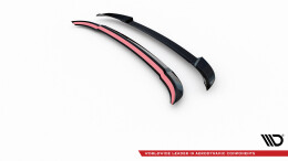 Heck Spoiler Aufsatz Abrisskante passend für Skoda Karoq Sportline Mk1 Facelift schwarz Hochglanz
