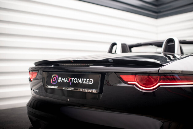 Heck Spoiler Aufsatz Abrisskante passend für Jaguar F-Type Mk1 Facelift schwarz Hochglanz