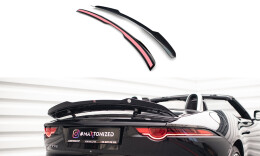 Heck Spoiler Aufsatz Abrisskante passend für Jaguar F-Type Mk1 Facelift schwarz Hochglanz
