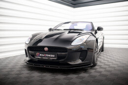 Cup Spoilerlippe Front Ansatz V.1 für Jaguar F-Type Mk1 FL schwarz Hochglanz