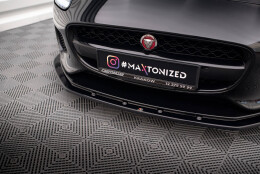 Cup Spoilerlippe Front Ansatz V.1 passend für Jaguar F-Type Mk1 Facelift schwarz Hochglanz