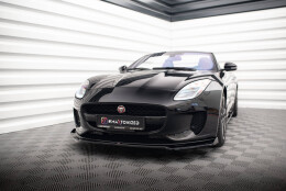 Cup Spoilerlippe Front Ansatz V.2 passend für Jaguar F-Type Mk1 Facelift schwarz Hochglanz