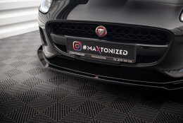 Cup Spoilerlippe Front Ansatz V.2 passend für Jaguar F-Type Mk1 Facelift schwarz Hochglanz