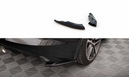 Heck Ansatz Flaps Diffusor passend für Jaguar F-Type Mk1 Facelift schwarz Hochglanz