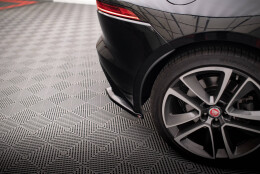 Heck Ansatz Flaps Diffusor passend für Jaguar F-Type Mk1 Facelift schwarz Hochglanz