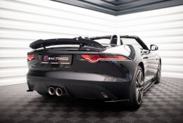 Heck Ansatz Flaps Diffusor passend für Jaguar F-Type Mk1 Facelift schwarz Hochglanz