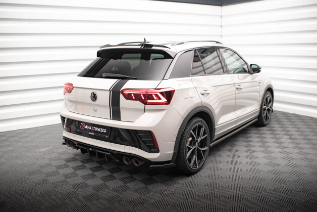 Heck Spoiler Aufsatz Abrisskante passend für VW T-Roc R / R-Line Mk1 schwarz Hochglanz