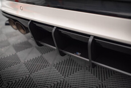Street Pro Heckschürze Heck Ansatz Diffusor passend für VW T-Roc R Mk1 Facelift SCHWARZ