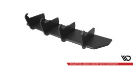 Street Pro Heckschürze Heck Ansatz Diffusor passend für VW T-Roc R Mk1 FL schwarz-rot