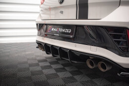Street Pro Heckschürze Heck Ansatz Diffusor passend für VW T-Roc R Mk1 Facelift rot