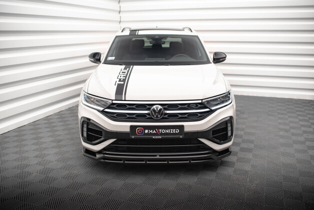 Street+ Spoilerlippe Front Ansatz V.1 passend für VW T-Roc R / R-Line Mk1 FL schwarz Hochglanz