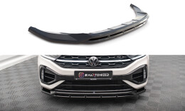 Cup Spoilerlippe Front Ansatz V.1 für VW T-Roc R / R-Line Mk1 FL schwarz Hochglanz