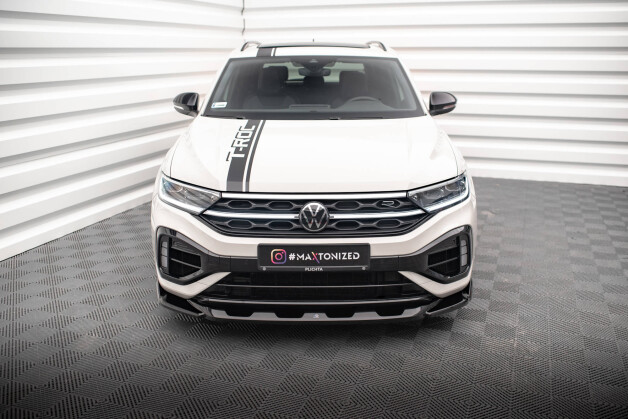 Cup Spoilerlippe Front Ansatz V.2 passend für VW T-Roc R / R-Line Mk1 Facelift schwarz Hochglanz
