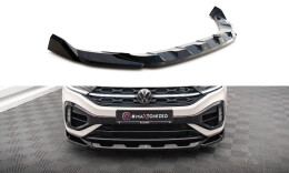 Cup Spoilerlippe Front Ansatz V.2 passend für VW T-Roc R / R-Line Mk1 Facelift schwarz Hochglanz