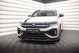 Street+ Spoilerlippe Front Ansatz V.2 passend für VW T-Roc R / R-Line Mk1 FL schwarz Hochglanz