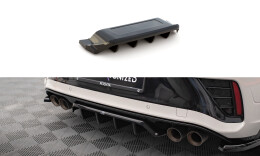 Mittlerer Cup Diffusor Heck Ansatz DTM Look passend für VW T-Roc R / R-Line Mk1 Facelift schwarz Hochglanz