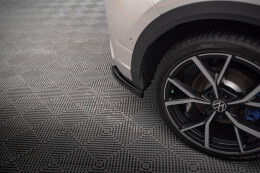 Heck Ansatz Flaps Diffusor für VW T-Roc R Mk1 Facelift schwarz Hochglanz